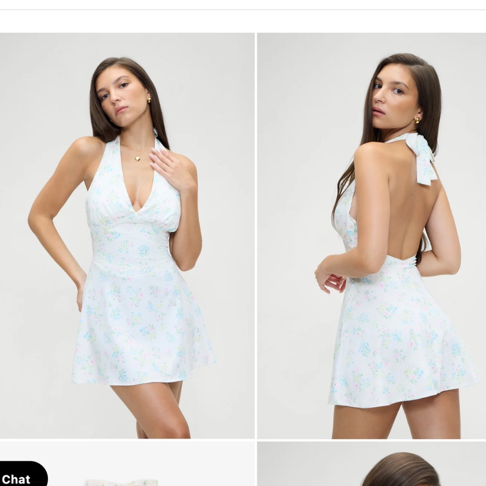 Frankies Bikinis Audrey Floral Satin Mini Dress